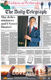 The Daily Telegraph () Newspaper Front Page for 24 April 2019