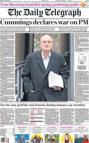 The Daily Telegraph () Newspaper Front Page for 24 April 2021