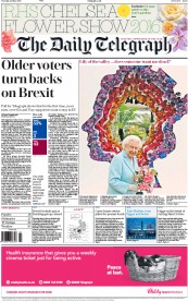 The Daily Telegraph () Newspaper Front Page for 24 May 2016