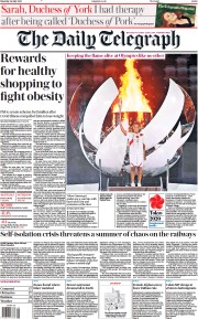The Daily Telegraph () Newspaper Front Page for 24 July 2021