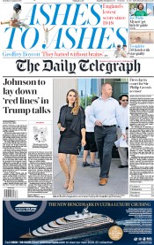 The Daily Telegraph () Newspaper Front Page for 24 August 2019