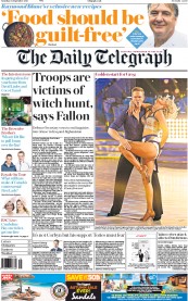 The Daily Telegraph () Newspaper Front Page for 24 September 2016