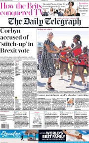 The Daily Telegraph () Newspaper Front Page for 24 September 2019