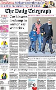 The Daily Telegraph () Newspaper Front Page for 25 October 2021