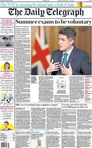 The Daily Telegraph () Newspaper Front Page for 25 February 2021