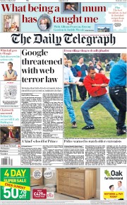 The Daily Telegraph () Newspaper Front Page for 25 March 2017