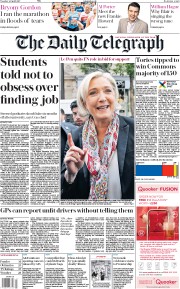 The Daily Telegraph () Newspaper Front Page for 25 April 2017