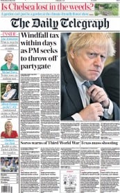 The Daily Telegraph () Newspaper Front Page for 25 May 2022