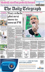 The Daily Telegraph () Newspaper Front Page for 25 June 2022