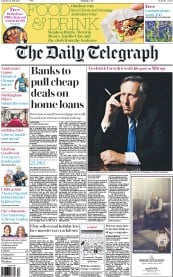 The Daily Telegraph () Newspaper Front Page for 25 July 2015