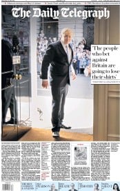 The Daily Telegraph () Newspaper Front Page for 25 July 2019