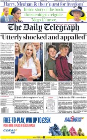 The Daily Telegraph () Newspaper Front Page for 25 July 2020