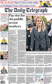 The Daily Telegraph () Newspaper Front Page for 26 October 2021