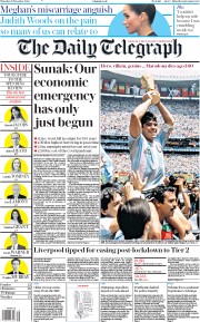 The Daily Telegraph () Newspaper Front Page for 26 November 2020