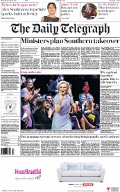 The Daily Telegraph () Newspaper Front Page for 26 January 2017