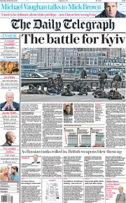 The Daily Telegraph () Newspaper Front Page for 26 February 2022
