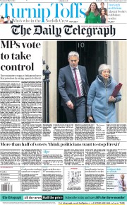 The Daily Telegraph () Newspaper Front Page for 26 March 2019