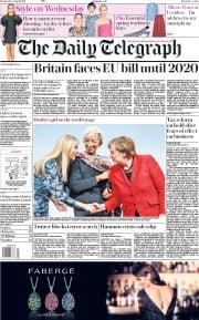 The Daily Telegraph () Newspaper Front Page for 26 April 2017