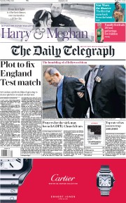The Daily Telegraph () Newspaper Front Page for 26 May 2018