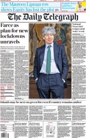 The Daily Telegraph () Newspaper Front Page for 26 May 2021