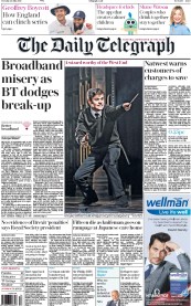 The Daily Telegraph () Newspaper Front Page for 26 July 2016