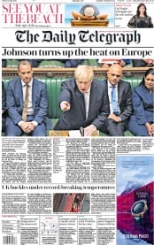 The Daily Telegraph () Newspaper Front Page for 26 July 2019
