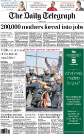 The Daily Telegraph () Newspaper Front Page for 26 September 2013