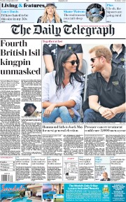 The Daily Telegraph () Newspaper Front Page for 26 September 2017