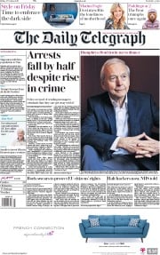 The Daily Telegraph () Newspaper Front Page for 27 October 2017