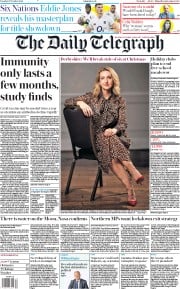 The Daily Telegraph () Newspaper Front Page for 27 October 2020