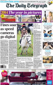 The Daily Telegraph () Newspaper Front Page for 27 December 2014