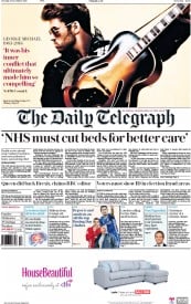 The Daily Telegraph () Newspaper Front Page for 27 December 2016