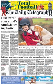 The Daily Telegraph () Newspaper Front Page for 27 December 2018