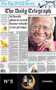 The Daily Telegraph () Newspaper Front Page for 27 December 2021