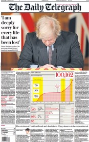 The Daily Telegraph () Newspaper Front Page for 27 January 2021
