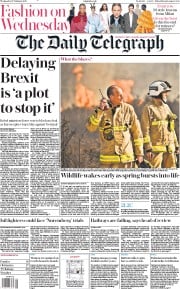 The Daily Telegraph () Newspaper Front Page for 27 February 2019