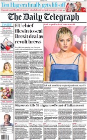 The Daily Telegraph () Newspaper Front Page for 27 February 2023