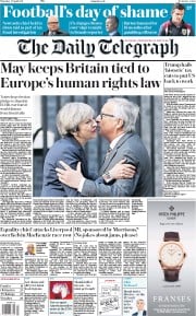 The Daily Telegraph () Newspaper Front Page for 27 April 2017