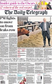 The Daily Telegraph () Newspaper Front Page for 27 April 2021