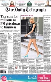 The Daily Telegraph () Newspaper Front Page for 27 May 2015