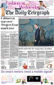 The Daily Telegraph () Newspaper Front Page for 27 June 2018