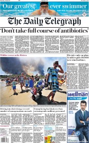 The Daily Telegraph () Newspaper Front Page for 27 July 2017