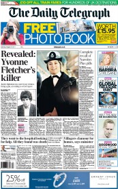 The Daily Telegraph () Newspaper Front Page for 27 August 2011