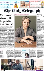 The Daily Telegraph () Newspaper Front Page for 27 August 2020