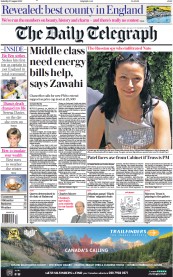 The Daily Telegraph () Newspaper Front Page for 27 August 2022