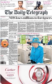 The Daily Telegraph () Newspaper Front Page for 28 October 2016