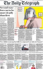 The Daily Telegraph () Newspaper Front Page for 28 October 2020