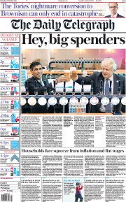 The Daily Telegraph () Newspaper Front Page for 28 October 2021