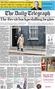 The Daily Telegraph () Newspaper Front Page for 28 November 2018