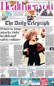 The Daily Telegraph () Newspaper Front Page for 28 December 2019